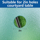 2 Pcs 2 Inch Parasol Umbrella Hole Ring Plug and Cap Set, Thicker Patio Table Hole Cover Insert, Deck Table Umbrella Holes Plug Replacement Parts for Outdoor Patio Table Garden Yard