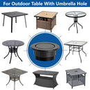 2 Pcs 2 Inch Parasol Umbrella Hole Ring Plug and Cap Set, Thicker Patio Table Hole Cover Insert, Deck Table Umbrella Holes Plug Replacement Parts for Outdoor Patio Table Garden Yard