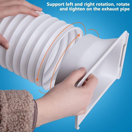 5.9 Inch Portable Air Conditioner Exhaust Hose Coupler, Mobile AC Unit Tube Connector, AC Hose Extension Connector Air Conditioning Accessories for AC Exhaust Hose Coupler Extension (Square)
