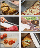 Pizza Cutter Stainless Steel Rocker Slicer - 14 Inch Sharp Knife with Blade Cover, Dishwasher Safe Premium Pizza Oven Accessories