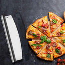 Pizza Cutter Stainless Steel Rocker Slicer - 14 Inch Sharp Knife with Blade Cover, Dishwasher Safe Premium Pizza Oven Accessories