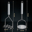 2 Pcs Potato Smasher, Mashed Potato Masher, Stainless Steel Masher Kitchen Tool for Bean, Fruit, Vegetables, Food