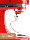 C-Shaped K45DH Coated Dough Hook, Attachment for KitchenAid Tilt-Head Stand Mixers Only, Fits 4.5–5 Quart Bowls, Compatible with K45, K45SS, KSM90, KSM150