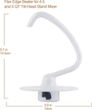 C-Shaped K45DH Coated Dough Hook, Attachment for KitchenAid Tilt-Head Stand Mixers Only, Fits 4.5–5 Quart Bowls, Compatible with K45, K45SS, KSM90, KSM150