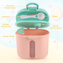 Baby Formula Dispenser On The Go, Portable Milk Powder Formula Dispenser with Scoop,Formula Containers for Travel Hold 12.7oz/360g Formula, Pink