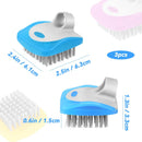 3 Piece Potato Scrubber Brush Vegetable Brush Comfortable Finger Grip Fruit Cleaning Tools for Washing Fruit Mushrooms Carrot or Tough-Skinned Vegetables(3 Color)