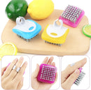 3 Piece Potato Scrubber Brush Vegetable Brush Comfortable Finger Grip Fruit Cleaning Tools for Washing Fruit Mushrooms Carrot or Tough-Skinned Vegetables(3 Color)