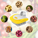 3 Piece Potato Scrubber Brush Vegetable Brush Comfortable Finger Grip Fruit Cleaning Tools for Washing Fruit Mushrooms Carrot or Tough-Skinned Vegetables(3 Color)