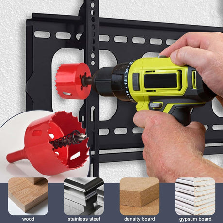 6Pcs TV Cord Hider for Wall Mounted TV 2.36in (60mm) TV Wire Hider Cable Grommet Cable Hole Cover with Hole Saw Drill Attachment, in Wall Cable Management Kit for Office and Home Table Cable