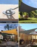 Sun Shade Sail Hardware Kit, 304 Stainless Steel Sunshades Canopy Installation Kit for Garden Rectangle & Triangle Shade Sails, Heavy Duty Shade Sail Fixing Accessories, Awning Attachment Set