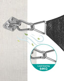 Sun Shade Sail Hardware Kit, 304 Stainless Steel Sunshades Canopy Installation Kit for Garden Rectangle & Triangle Shade Sails, Heavy Duty Shade Sail Fixing Accessories, Awning Attachment Set