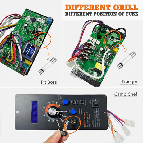 5A 250V Fuse Replacement for Pit Boss, Traeger, Camp Chef, Green Mountain and Z Grill Pellet Grills (10pcs)