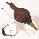 Fireplace Bellows Air Blower Cast Nozzle 14.8" x 5.6" for Outdoor Camping BBQ Grill Chimney Hand Bellow Pump Pit Barbeque Fire Tools Accessories with Hanging Strap, Brown