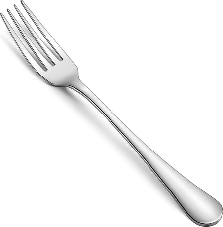 Dinner Forks Set, Food-Grade 18/8 Stainless Steel Forks Silverware, Mirror Polished, Dishwasher Safe - Set of 12, 8 Inches