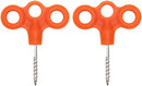 Orange Tent Pegs 2 Pack Heavy Duty Camping Outdoor Activities Stakes