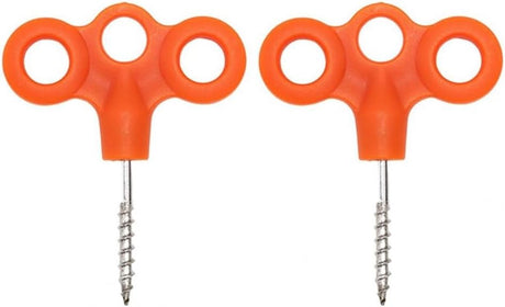 Orange Tent Pegs 2 Pack Heavy Duty Camping Outdoor Activities Stakes