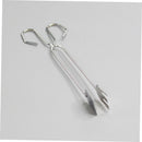 Silver Stainless Steel BBQ Tongs with Long Handle Heat Resistant Barbecue Tongs for Meat & Vegetables