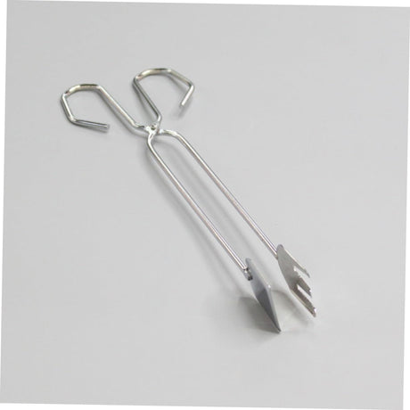 Silver Stainless Steel BBQ Tongs with Long Handle Heat Resistant Barbecue Tongs for Meat & Vegetables