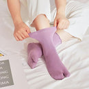 3 Pairs Women's Split Toe Slipper Socks Purple