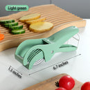 Adjustable Mandoline Slicer with Handle and Safety Guard - Cuts 6 Slices at Once - Vegetable Cutter for Cucumber Carrot Potato - 2 Pack