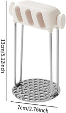 Professional Potato & Vegetable Masher with Honeycomb Design - Stainless Steel Puree Maker - Dishwasher Safe