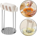Professional Potato & Vegetable Masher with Honeycomb Design - Stainless Steel Puree Maker - Dishwasher Safe