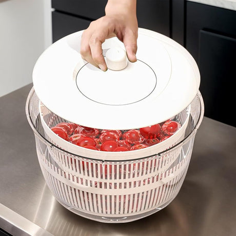 Multifunctional Salad Spinner with Colander Fast Drying Collapsible Vegetable Fruit Kitchen Tool