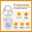 3-in-1 Egg Slicer - Perfect Slices & Chunks - Multifunctional Cutter for Eggs Soft Fruits and Vegetables