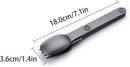 Magnetic Camping Cutlery Set 3 Piece Aluminium - Lightweight Fork Knife Spoon - Compact Outdoor Picnic Utensils Grey