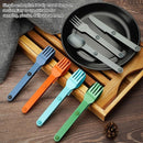Magnetic Camping Cutlery Set 3 Piece Aluminium - Lightweight Fork Knife Spoon - Compact Outdoor Picnic Utensils Grey