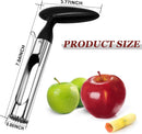 1 Piece Black Stainless Steel Fruit and Vegetable Corer Easy to Press Quick Core Removal Anti-Slip Handle Dishwasher Safe