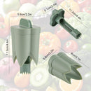 2-in-1 Green Capsicum Slicer and Seed Remover Tool - Fast Vegetable Seed Extractor Kitchen Gadget for Paprika