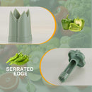 2-in-1 Green Capsicum Slicer and Seed Remover Tool - Fast Vegetable Seed Extractor Kitchen Gadget for Paprika