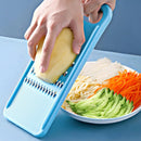 Green Multifunctional Stainless Steel Vegetable Julienne Grater with Anti-Slip Ergonomic Handle for Shredding Slicing Zesting Cheese Citrus