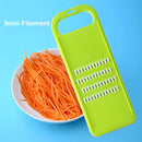 Green Multifunctional Stainless Steel Vegetable Julienne Grater with Anti-Slip Ergonomic Handle for Shredding Slicing Zesting Cheese Citrus