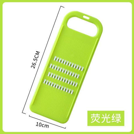 Green Multifunctional Stainless Steel Vegetable Julienne Grater with Anti-Slip Ergonomic Handle for Shredding Slicing Zesting Cheese Citrus
