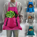 1 Piece Blue Fruit Picking Bag Water Resistant Storage Apron for Garden Fruits and Vegetables Suitable for Outdoor Orchards