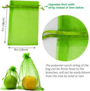 100 Pack Army Green 7x5 Inch Drawstring Mesh Bags for Potatoes Fruit Vegetables Plants Flowers Protection