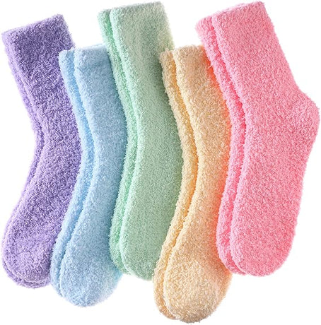 5 Pack Women's Winter Warm Socks Comfortable Soft Home Socks