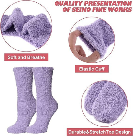 5 Pack Women's Winter Warm Socks Comfortable Soft Home Socks