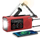 Multicolour 4000mAh Solar Hand Crank Portable Radio Rechargeable Battery Powered Emergency Indoor Outdoor Use