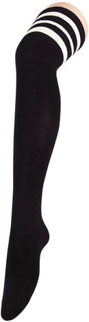 Women's Thick Stay Up Hold Up Striped Over Knee Casual Stockings