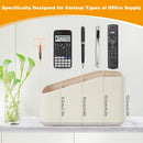 4 Compartment Remote Control Holder 17.3x10x8.5cm TV Remote Organizer Desk Storage Box for Remotes Phones and Accessories Living Room Bedroom