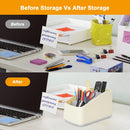 4 Compartment Remote Control Holder 17.3x10x8.5cm TV Remote Organizer Desk Storage Box for Remotes Phones and Accessories Living Room Bedroom