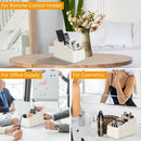 4 Compartment Remote Control Holder 17.3x10x8.5cm TV Remote Organizer Desk Storage Box for Remotes Phones and Accessories Living Room Bedroom