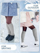 Women's Light Grey Leg Warmers 2 Pairs Warm Soft Comfortable Winter Accessory