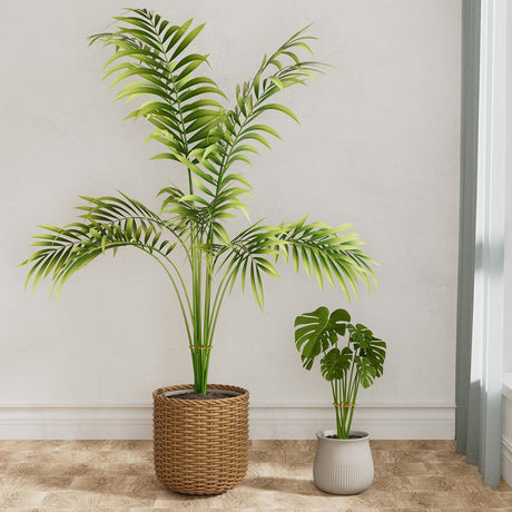 10.5cm x 10.5cm Gold Plant Stem Supports 4 Pack - Indoor Plant Stakes for Tall Plants, Monstera - Plant Anchoring Hooks for Indoor Gardens