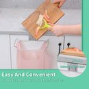 Hanging Trash Bag Holder - Multi-functional Bin Organizer - 23.5x14.5x2.5cm - Silver - 2 Pack