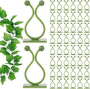 Green Plant Stem Supports for Indoor Use - Tall Plant Stakes for Monstera - Plant Anchoring Clips - 120 Pieces