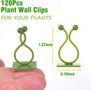 Green Plant Stem Supports for Indoor Use - Tall Plant Stakes for Monstera - Plant Anchoring Clips - 120 Pieces
